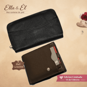 Kit Ella & Él – Cartera Piel Karen Negro + Horse Café 1029-105