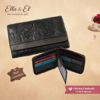 Kit Ella & Él – Cartera Piel Dana Café + Horse Café 024-B26