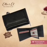 Kit Ella & Él – Cartera Piel Jeniffer Negro + Horse Negro 63-54